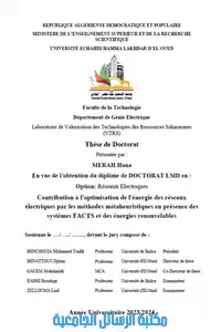 Contribution to the Optimization of Electrical Network Energy using Metaheuristic Methods in the Presence of FACTS Systems and Renewable Energies